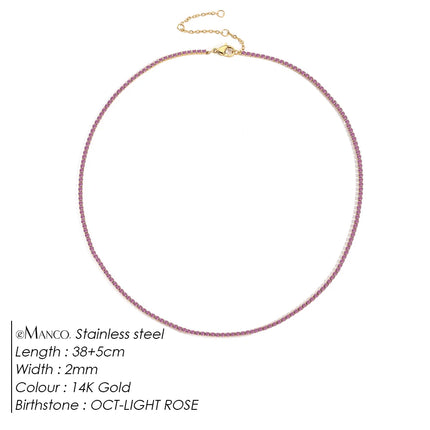 EManco Fashion Crystal High Quality Stainless Steel Gold Plated Necklace Ladies Charming Accessories Gifts Wholesale