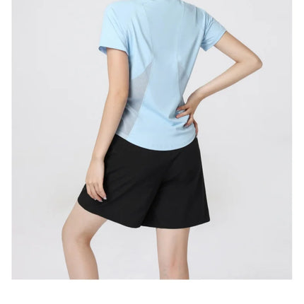 PHIGEER quick dry sport tops for women with short sleeve breathable running shirt lightweight athletic tee for hiking yoga gym