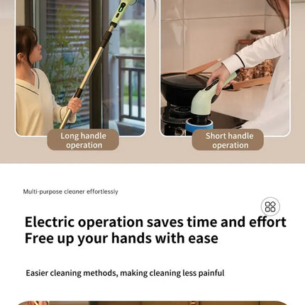Cordless Spin Scrubber Electric Multipurpose Cleaning Brush for Kitchen Bathroom Toilet - Household Hair Brushes And Mops