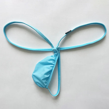 1pc Men Sexy Low Waist G-String Thongs Enlarge Underpants Bulge Pouch Underpants Ice Silk Gay Sissy Sexy Breathable Panties