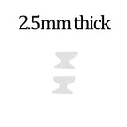 2pcs 2.5mm white