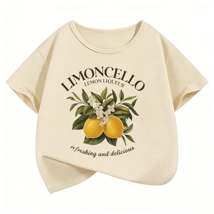 Kids Lemon Design Funny T-Shirts Children's T-Shirt Boys Girls Summer Spring Casual Top Tee Shirt