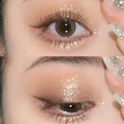 Diamond Highlighter Palette Gorgeous Glitter Eyeshadow Glossy Shiny Silkworm Shadow Shimmer Cowherd Weaver Girl Eyes Makeup