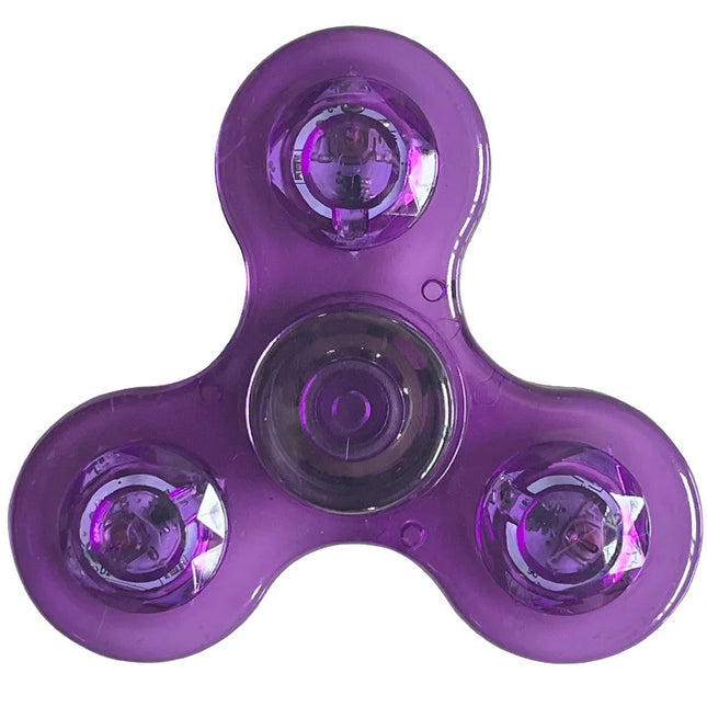 LED Light Fidget Spinner Finger Toy Hand Spinner Glow in Dark Stress Reduction and Anxiety Relief for Children