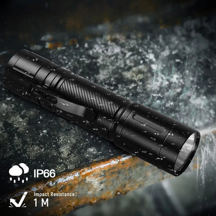 High Power LED Flashlights with Pen Clip Portable Tactical Torch Aluminum Alloys Waterproof Lantern for Outdoor Home Use 21700