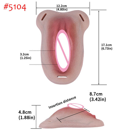 FAAK Strapon Thick Insertable Fake Vagina Clitoris Pads Male to Female Transgender Silicone Male Hiding Underwear Panty Pads