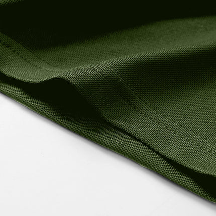 1-piece set of men's plus size summer ultra-thin breathable solid color lapel short sleeved polo shirt, polo shirt. Hand knitted