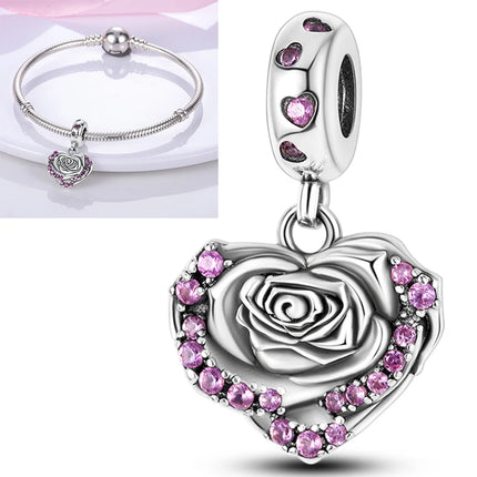 New 925 Sterling Silver Charms Beads Sunflower Flower Daisy Original Charm Pendant Fit Charm Bracelets DIY Jewelry Birthday Gift