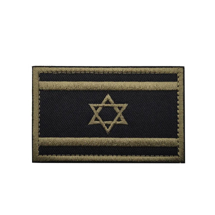 Israeli National Flag Reflective Patches Embroideried Military Uniform Armband Tactical Morale Embroidery Badge Israel Patches