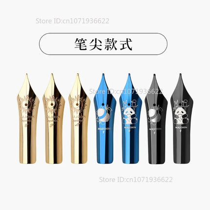 Majohn NO.8 Blue/Black Panda Gold-plated Sun Bock Nib for Majohn P139/P140/P141 Fountain Pen Writing Business Accessories