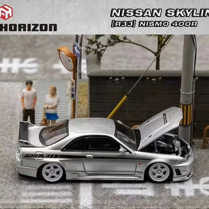 In stock FH 1:64 Scale Skyline GT-R R33 400R Alloy Car Model Collection Ornaments Vehicle Toy
