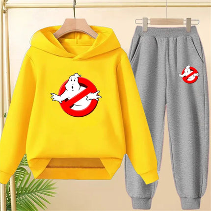 Black children's Hoodie coat Ghostbusters movie Suitable Age 2-12 boys girls sweatshirt outerwear pants set autumn clothing