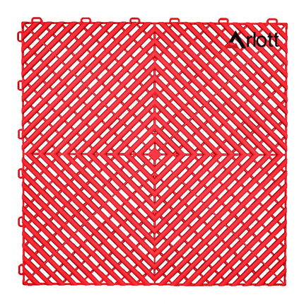 Automotive Modular Floor Plastic Interlocking Garage Floor Tiles Click Locked Hollow Drainage Car Wash Mat,40x40CM