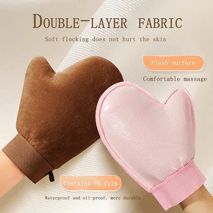 ZZ Reusable Body Self-Tanning Glove Cream Lotion Mousse Cleaning Glove Double-Sided Prevents Sticky Hands Applicator Self Tan