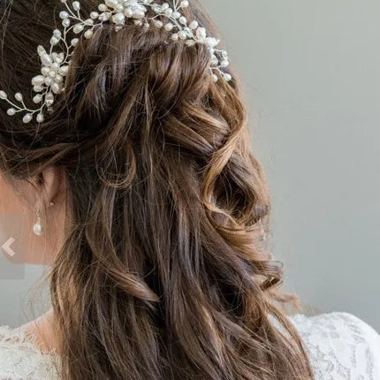 Elegant Pearl Crystal Hairpin Wedding Bridal U-shaped Metal Hair Comb Forks Hairstyle Clips Jewelry Accessories Design Tools