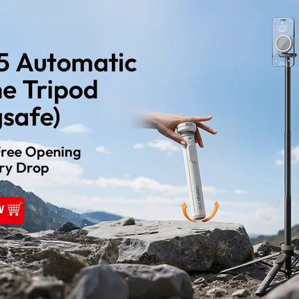 Ulanzi TT88 1.44M Overhead Selfie Stick Phone Tripod with Magnetic Clamp Wireless Remote Extension Tripod for LiveStreaming Vlog
