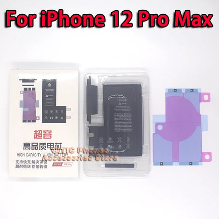 2Pcs Phone Battery Core No Flex Cable For iPhone X XS Max XR 11 12 13 Mini 14 Plus 15 Pro Max SE2 SE3 High Capacity Battery Cell