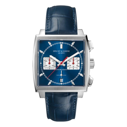 Specht&Sohne Fashion Mens Watches Top Brand Luxury Watch For Men Blue Casual Waterproof Square Sports Wristwatches Reloj Hombre