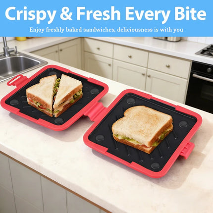 Microwave Oven Specific Quick Baking Tray, Household Microwave Toaster, Fast Heating Toast, Sandwich Crispy Baking Tray