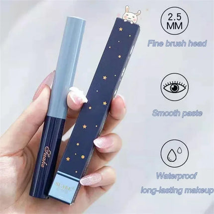 Silver Silk Fiber Matte Mascara Makeup Ultra-Fine Brush Lengthens Eyelashes Waterproof Fast Dry Eyelash Extension Mascara Makeup
