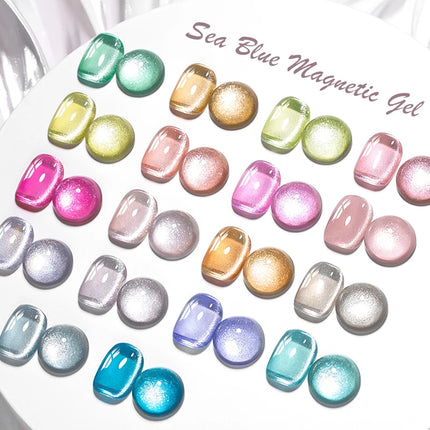 Moonlight Crystal Cat Magnetic Gel Nail Polish Holographic Glitter Semi Permanent Nail Art UV Gel Soak Off Varnish Nail Supplies