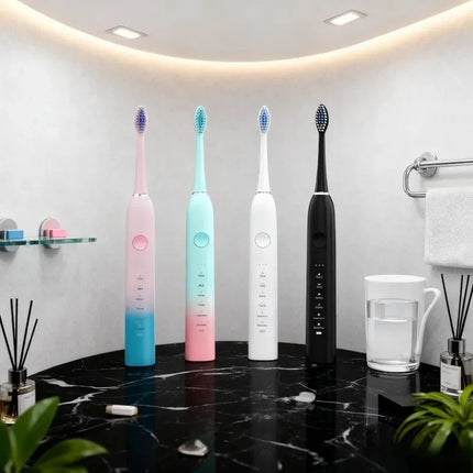 Ultra Quiet Electric Toothbrush Multiple Cleaning Modes Soft Bristles Gum Care Waterproof Design