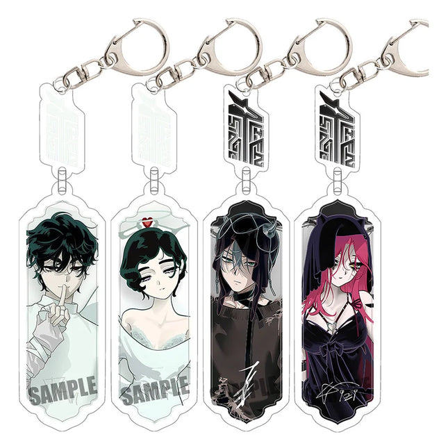 6pcs Mizi Sua Ivan Till Hyuna Luka Acrylic Anime Keychain Alien Stage Figure Display Goods Desk Decoration Ornament Accesorios