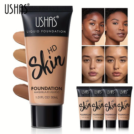 USHAS Concealer Matte Liquid Foundation Brightening Long-lasting Moisturizing Oil Control Waterproof Skin Natural