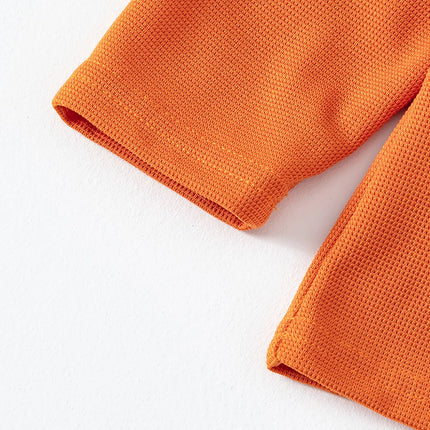 Children's Autumn Solid Color Simple Versatile Long-Sleeve T-shirt Boys' Casual Sports Shirt Girls' Fashion Round-Neck Sweatshirt