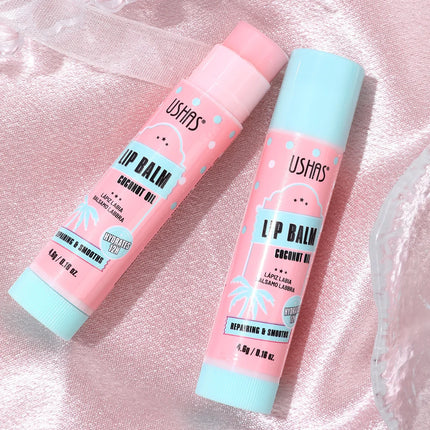 2pcs Coconut Oil Lip Balm Deep Moisturizing Lipstick Natural Plant Essence Lipbalm Prevents Chapped Lips Care for Dry Lips