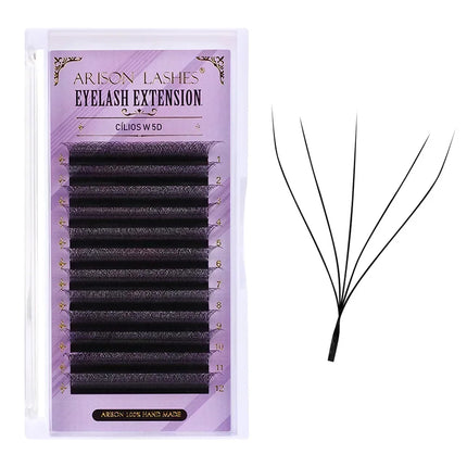 ARISON Lashes W 5D/4D/3D Eyelashes Extensions Premade Volume Easy Fan YY Lash Natural Soft False Eyelash For Custom Logo