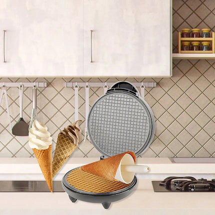 1200W Waffle Maker Nonstick Baking Iron Machine Stainless SteelElectric Ice Cream Cone Maker Multi-function Breakfast Machine