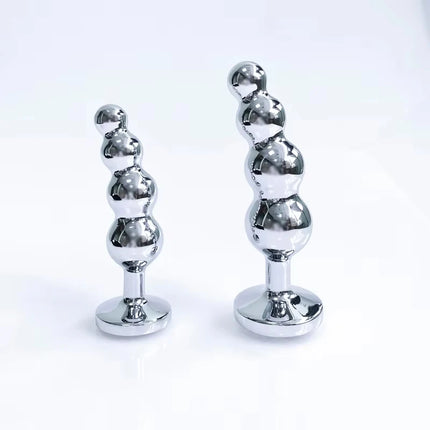 2 sizes Four ball metal pull bead anal plug gem base anal plug g-spot massage sexual health adult sex sex toys