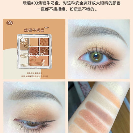 New 7 Color Eyeshadow Palette Pearly Matte Glitter Eyeshadow Makeuo Palette Shiny Eye Shadow Eye Pigments Purple Brown Cosmetics