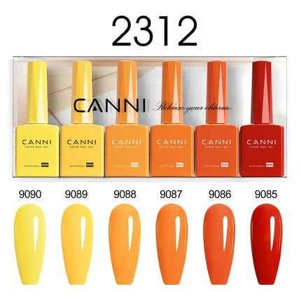 6pcs/kit CANNI TPO FREE HEMA FREE Halloween Nails Color Set Dark Red Semi Permanent Soak off UV LED Gel Varnish Christmas Gift