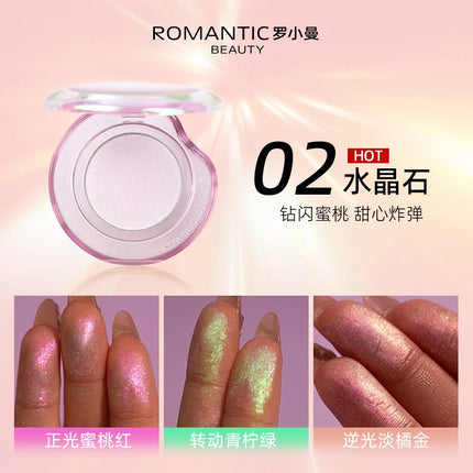Romantic Beauty Iluminador Maquillaje Chameleon Highlighter Eye Palette High gloss Powder Body and Face Pearl Brightening