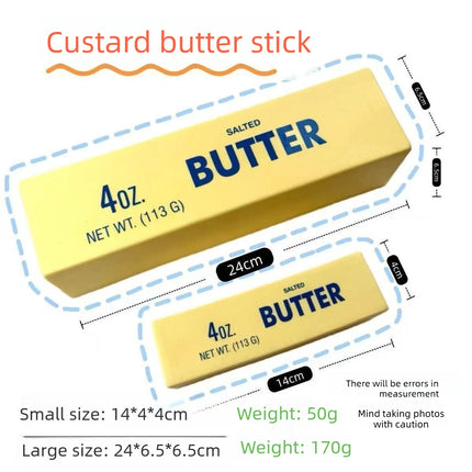 Realistic Butter Stick Squeezing Soft Slow Rebound Decompression Fidget for Home Decor Living Room Shelf Stress Relief Ornament