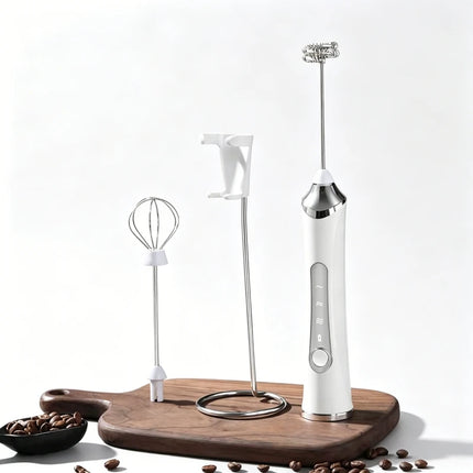 Wireless Milk Frother Electric Type-C Handheld Blender Stainless Steel Mini Coffee Maker Whisk Mixer For Coffee Cappuccino Cream