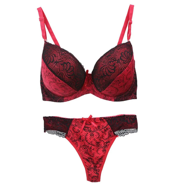 2022 New Bra Set For Women Sexy Plus Size Female Lingerie Embroidered Lace 34/75 36/80 38/85 40/90 42/95 BCDE Cup Underwear