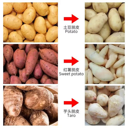 LXT Industrial Stainless Steel Electric Potato Peeling Washing Machine Potato Peeler Taro Peeling Machine