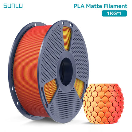 SUNLU 1KG Dual Color Matte 3D Printer Filament 1.75mm 1kg +/- 0.02mm PLA Matte Filament Fit Most FDM 3D Printer & 3D Pen