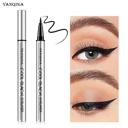 YANQINA Waterproof Makeup Eyeliner Black Liquid Eyeliner Pen Make Up Eye Liner Long-lasting Cosmetics Fast-dry Eyeliners Pencil