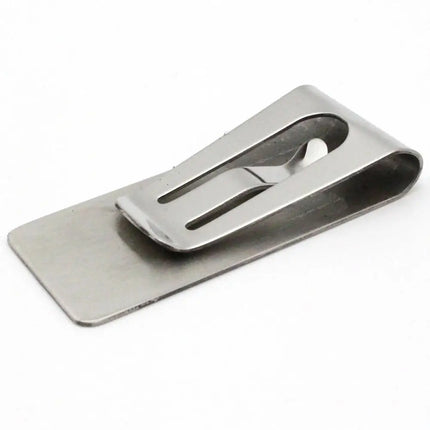 Stainless Steel Double Sided Metal Money Clips High Quality Men Women Simple Silver Dollar Cash Clamp Credit Card Holder Wallets