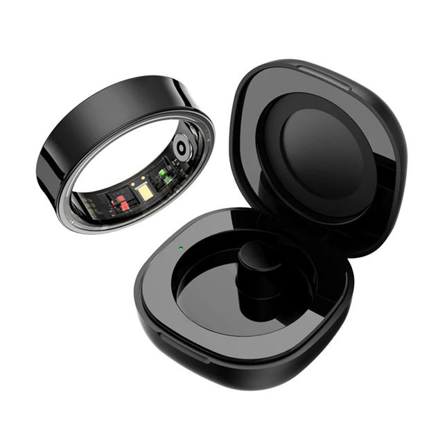 R09 Smart Ring Men Women with Charging Case, Skin Temperature Health and Sleep Monitor Multi Sport Mode For Xiaomi Samsung Phone