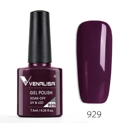 Venalisa Nail Gel Polish Semi Permanent Salon Quality TPO Free Glitter 7.5ml Soak off UV LED Nail Gel Varnish