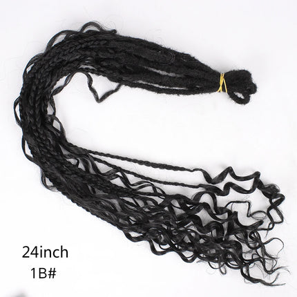 24" Double Ended Dreadlock Extension 5/10 Strands Synthetic Boho Box Braid Dreads Extensions Hippie Style Dreadlocks For Women
