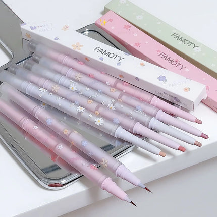 Double Head Aegyo Sal Eyeliner Liquid Down To Shadow Pencil Eye Highlighting Eyeshadow Stick Natural Big Eye Makeup Gel Pen