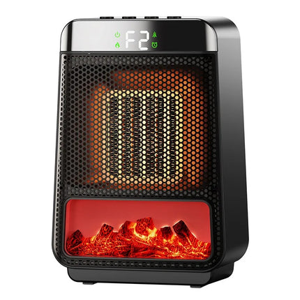 1500W Flame Portable Heaters for Home with Variable Thermostat, Electric Heater Desktop 3D Dynamic Light Low Noise Room Heater