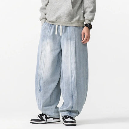 High Waist Casual Jeans Men New Arrival 2026 Spring Streetwear Harajuku Denim Pants Loose Oversized Male Harem Pant N005