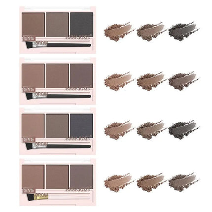 Three-color eyebrow powder natural long-lasting shadow three-dimensional eyebrow shape waterproof eyebrow cream Makeup Cosmetics